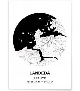 Affiche Carte Landéda