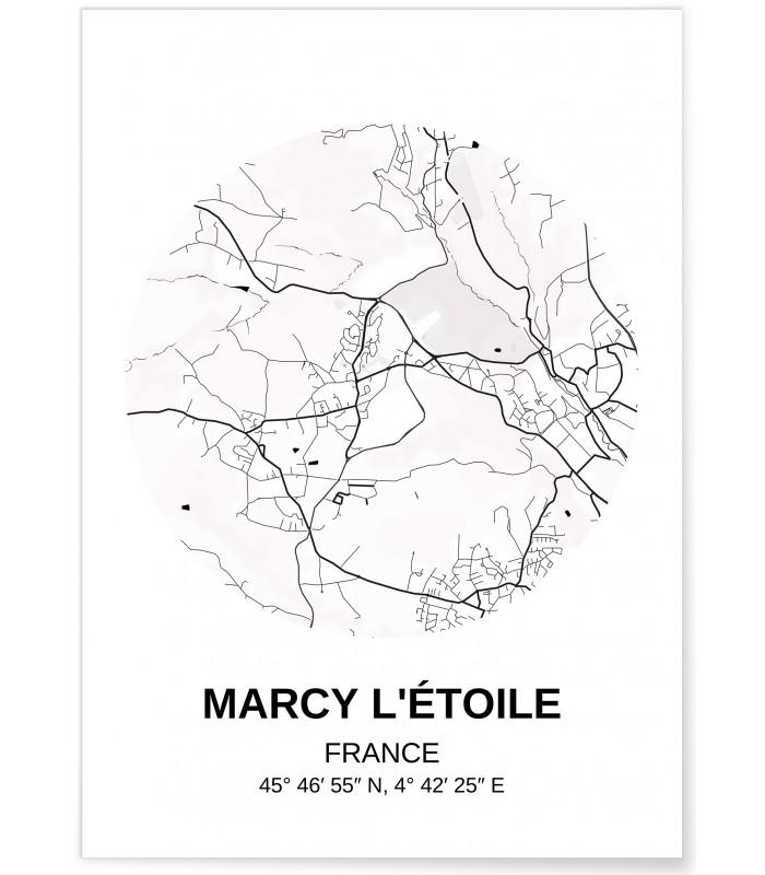 Affiche Carte Marcy L'étoile