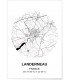 Affiche Carte Landerneau