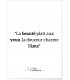 Affiche Voltaire : "La beauté plait aux yeux..."