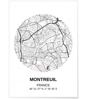 Affiche Carte Montreuil