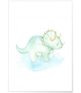 Affiche Enfant Tricératops