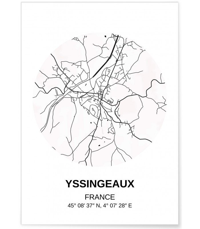 Affiche Carte Yssingeaux