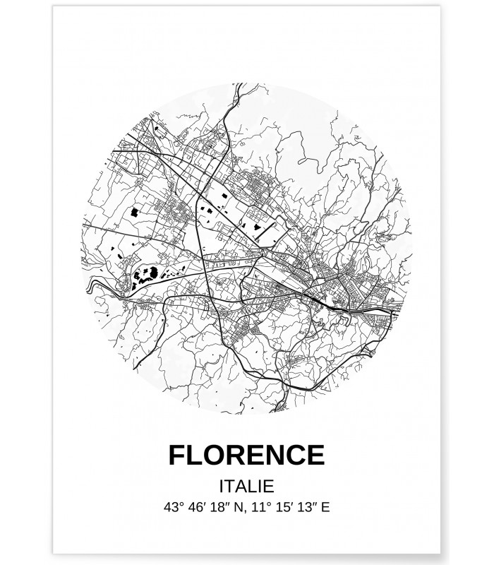 Affiche Carte Florence