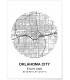 Affiche Carte Oklahoma City