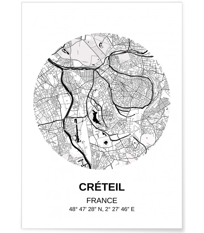 Affiche Carte Créteil