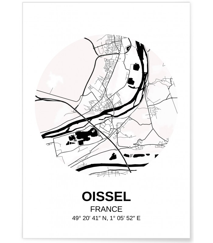 Affiche Carte Oissel