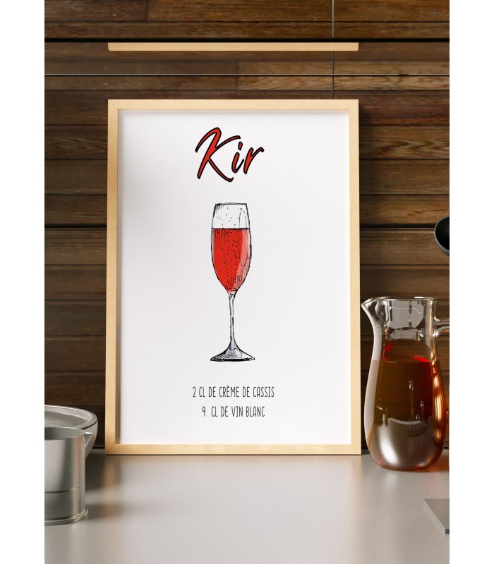 Affiche Cocktail Kir