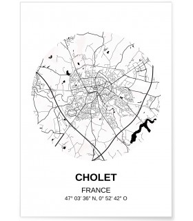Affiche Carte Cholet