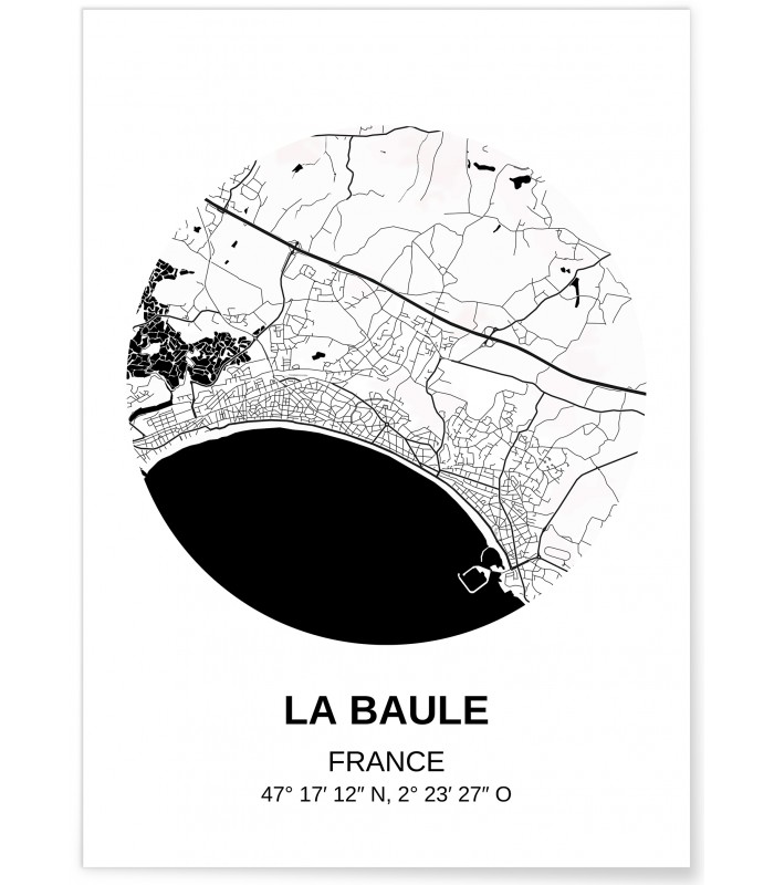 Affiche Carte La Baule