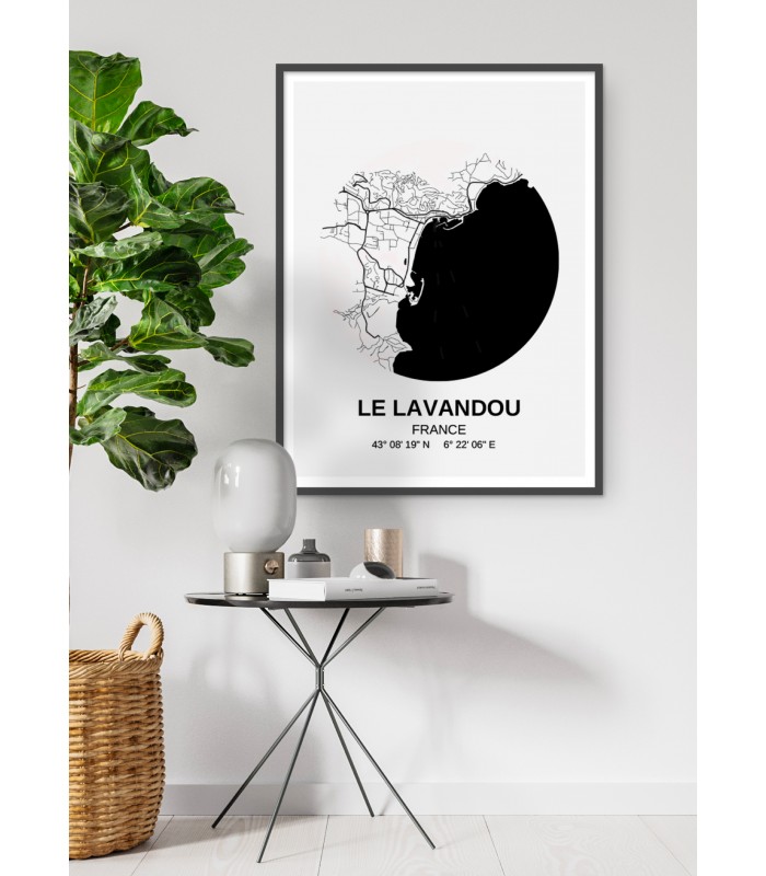 Affiche Carte Le Lavandou