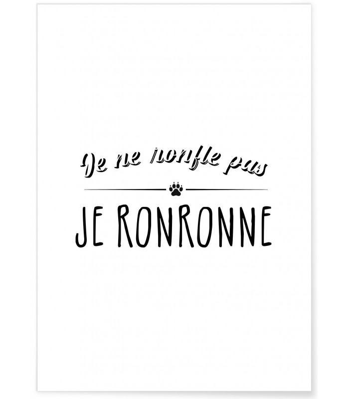 Affiche "Je ne ronfle pas..."