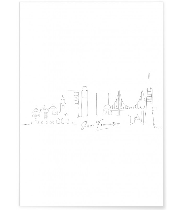 Affiche Line Art San Francisco