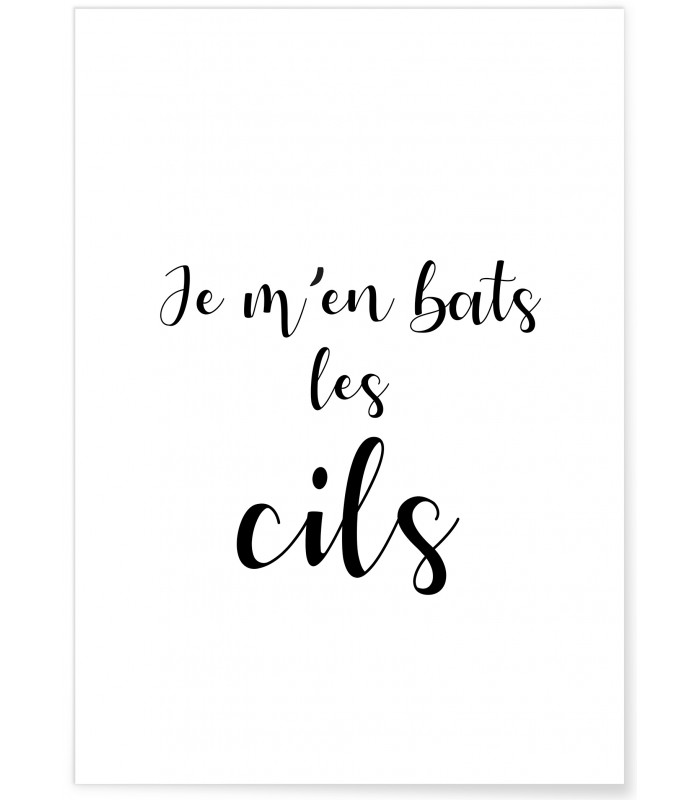 Affiche "Je m'en bats les cils"