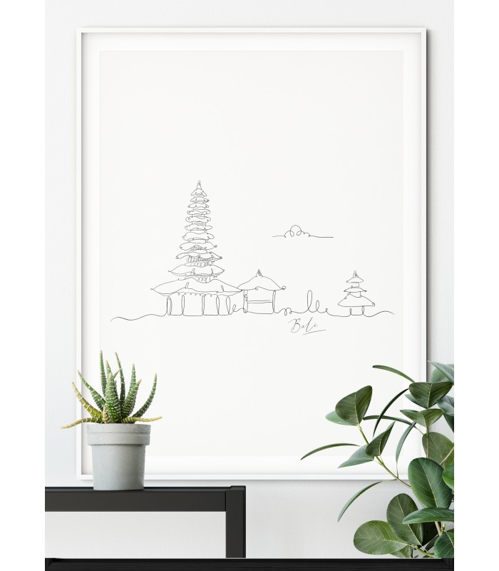 Affiche Line Art Bali