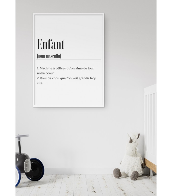 Affiche Définition Enfant