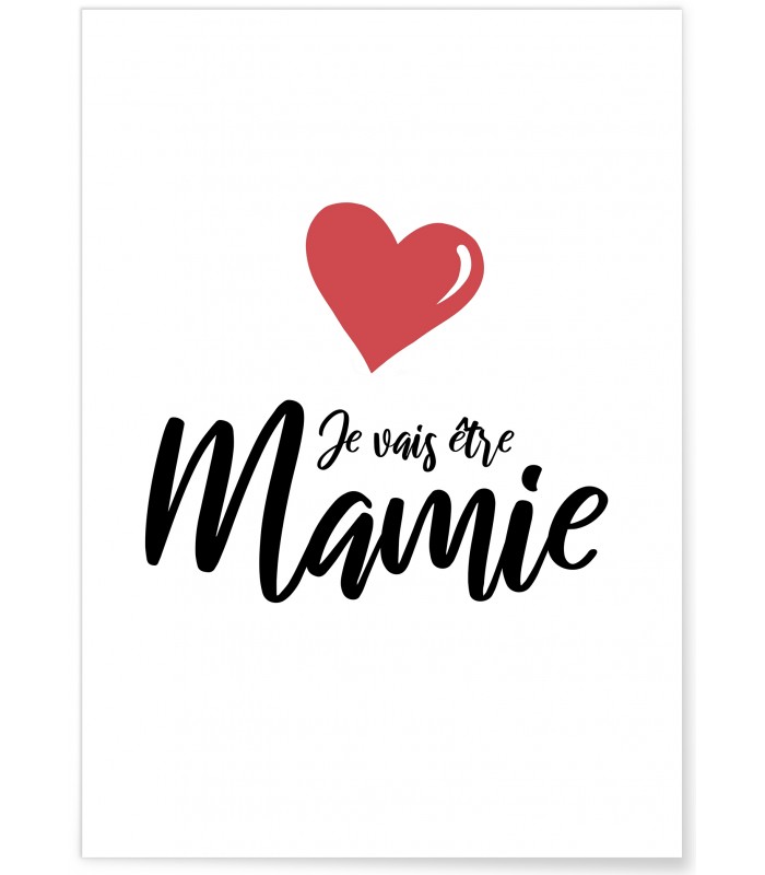 Affiche "Je vais être mamie"