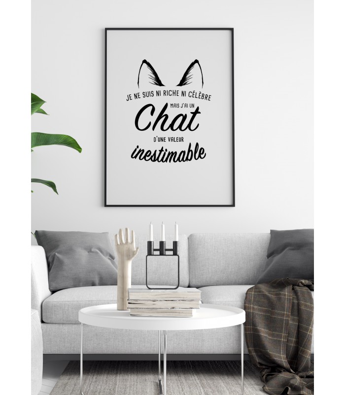 Affiche "Chat inestimable..."