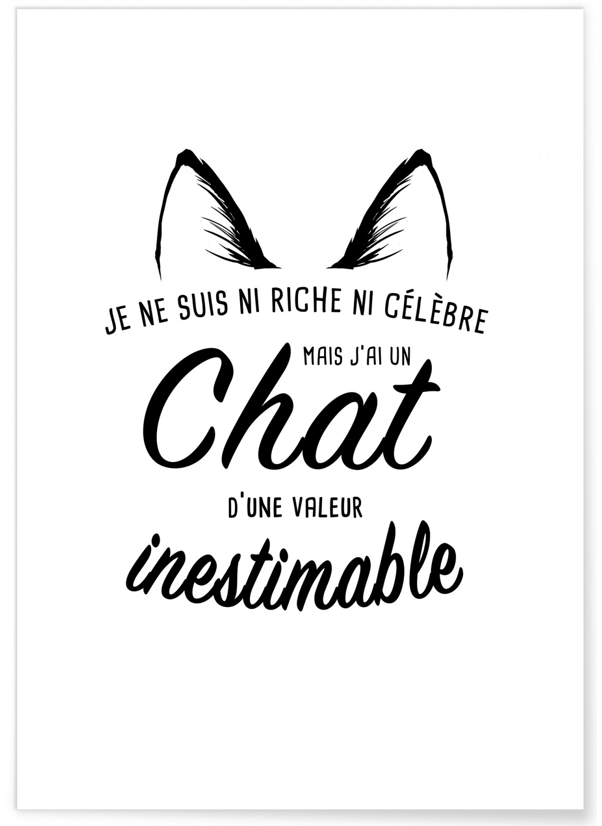 Acheter Affiche Chat Inestimable Lafficherie 