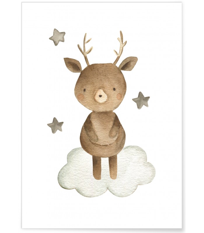 Affiche Enfant Cerf