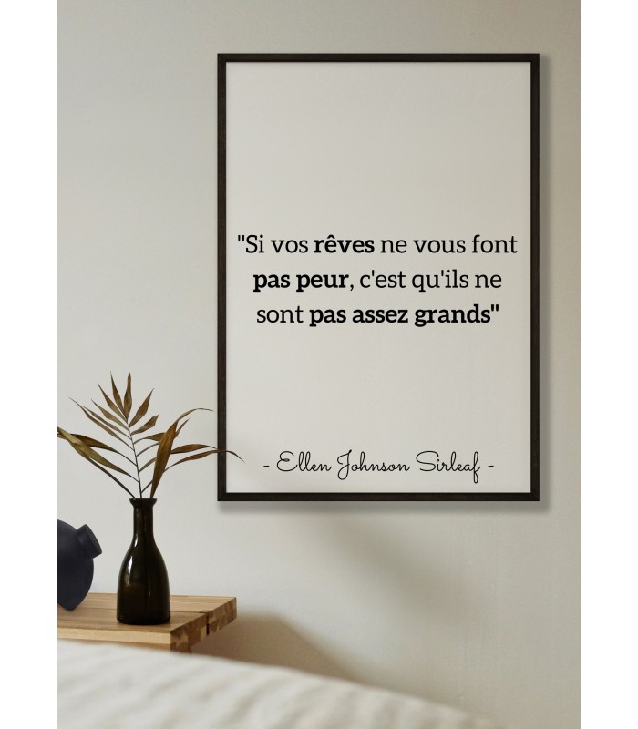 Affiche Ellen Johnson Sirleaf "Si vos rêves..."