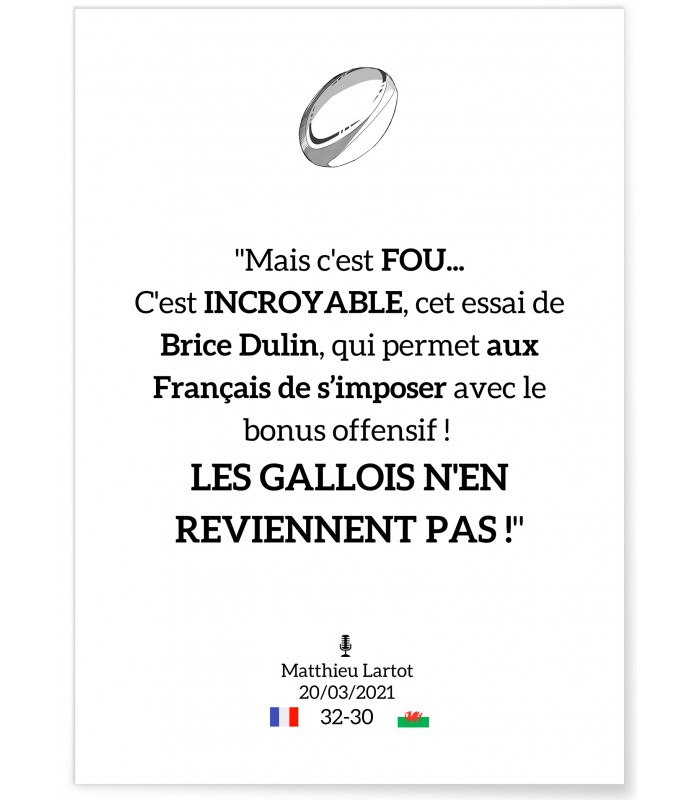 Affiche "Les Gallois n'en reviennent pas !"