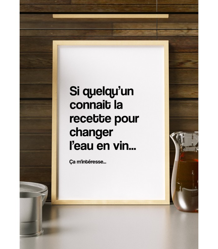 Affiche "Si quelqu'un connait la recette.."