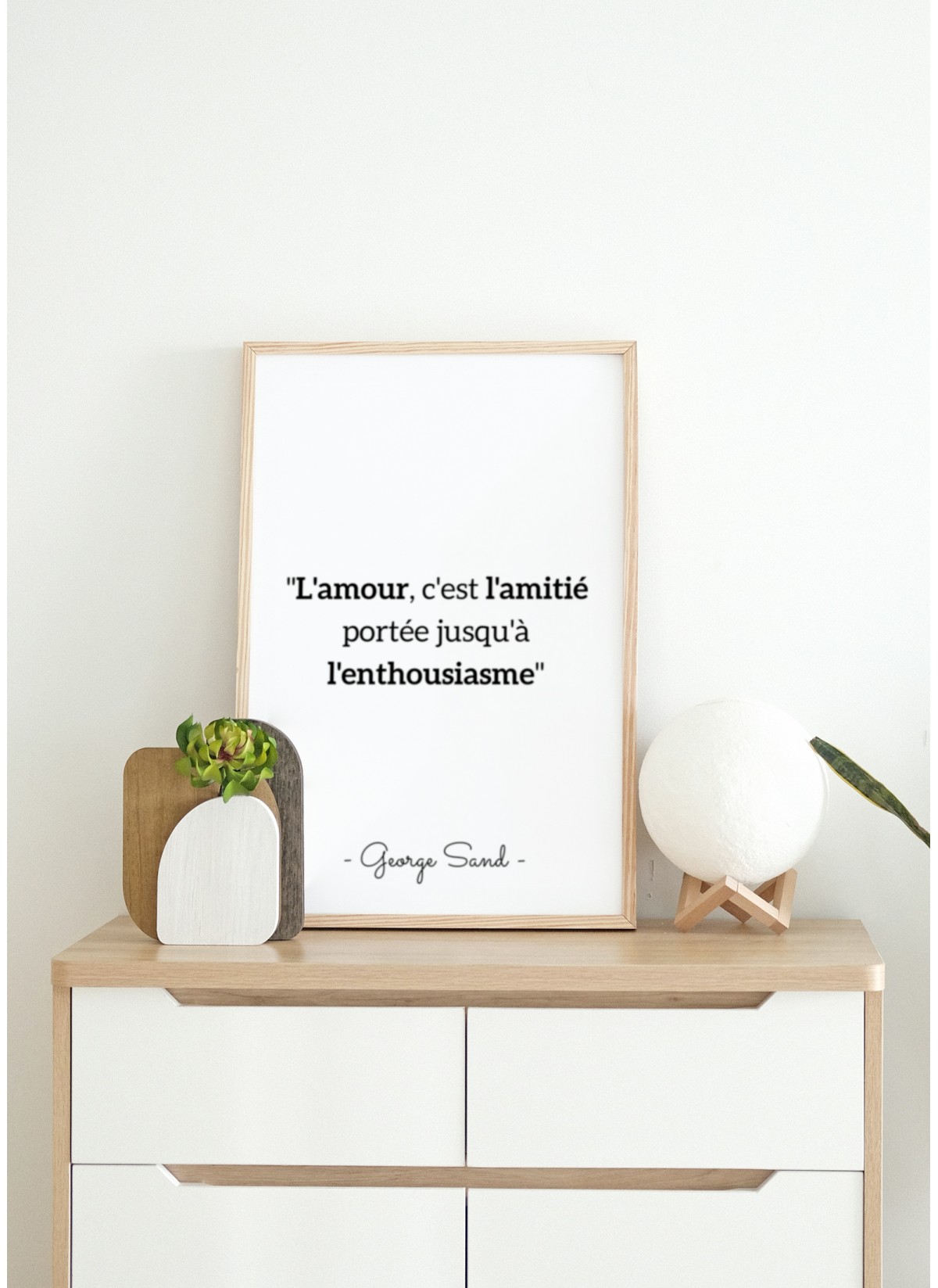 Affiche George Sand  "L'amour, c'est l'amitié..."