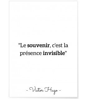 Affiche Victor Hugo "Le souvenir..."