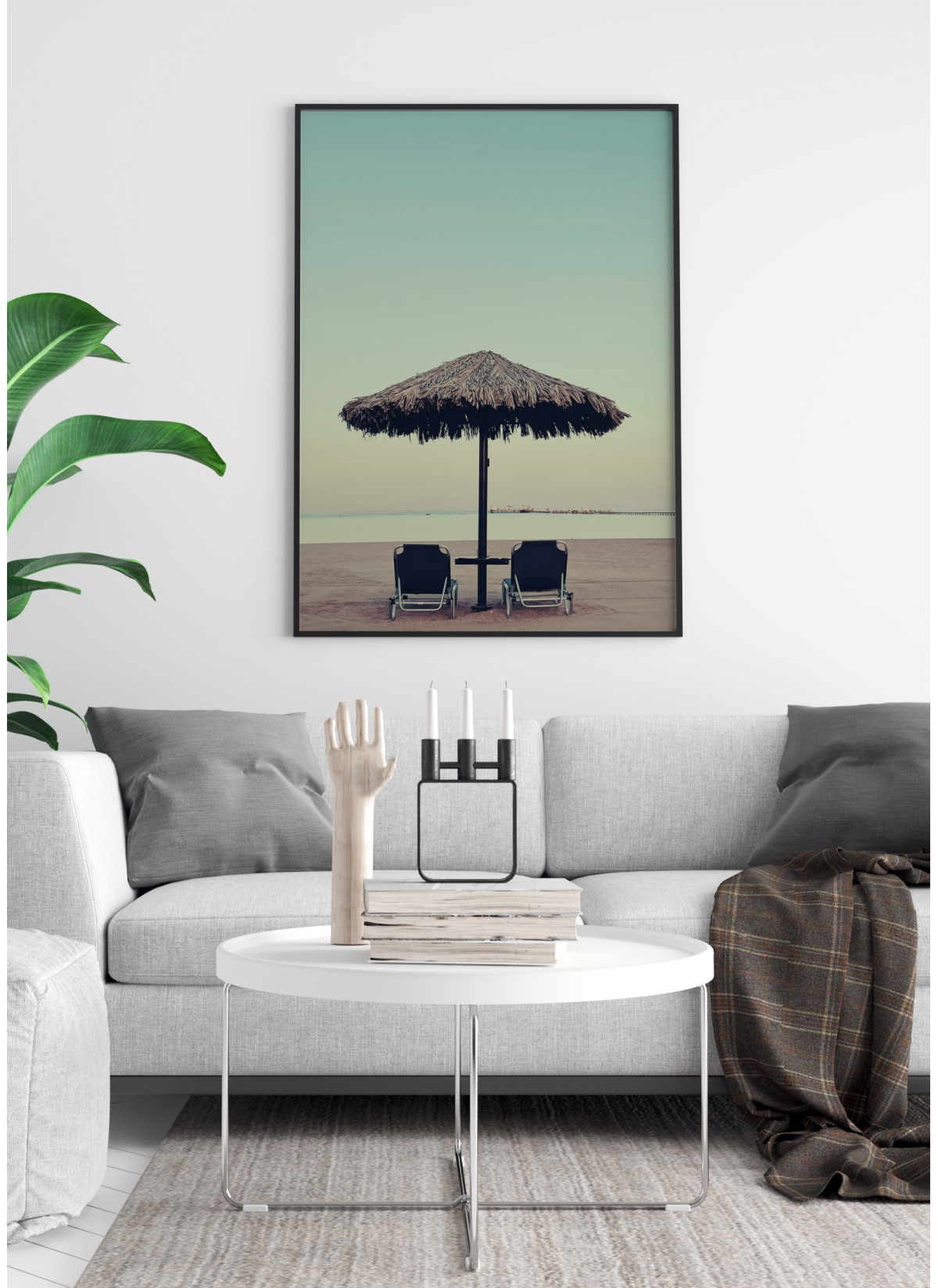 Affiche Nature Plage Parasol