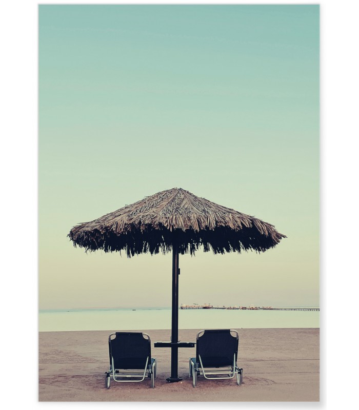 Affiche Nature Plage Parasol