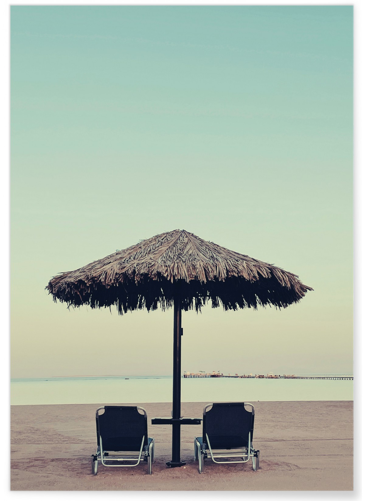 Affiche Nature Plage Parasol