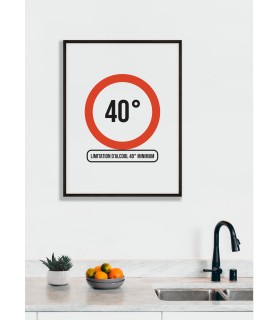 Affiche Limitation 40 degrés