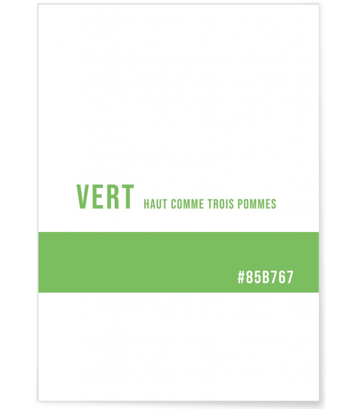 Affiche Couleur Verte