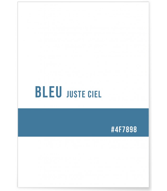 Affiche Couleur Bleue