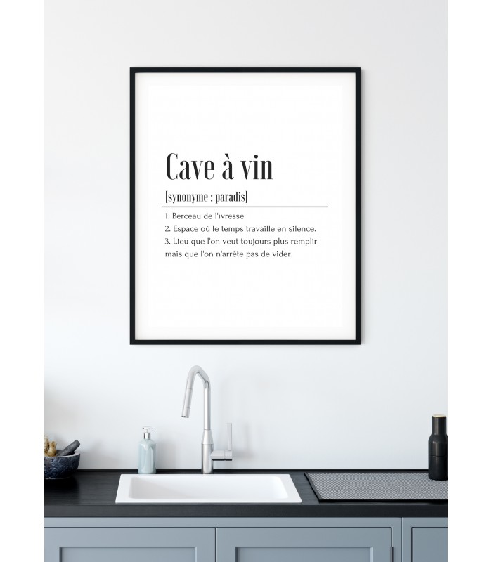 Affiche Définition Cave à Vin