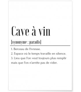Affiche Définition Cave à Vin