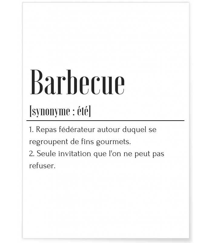 Affiche Définition Barbecue