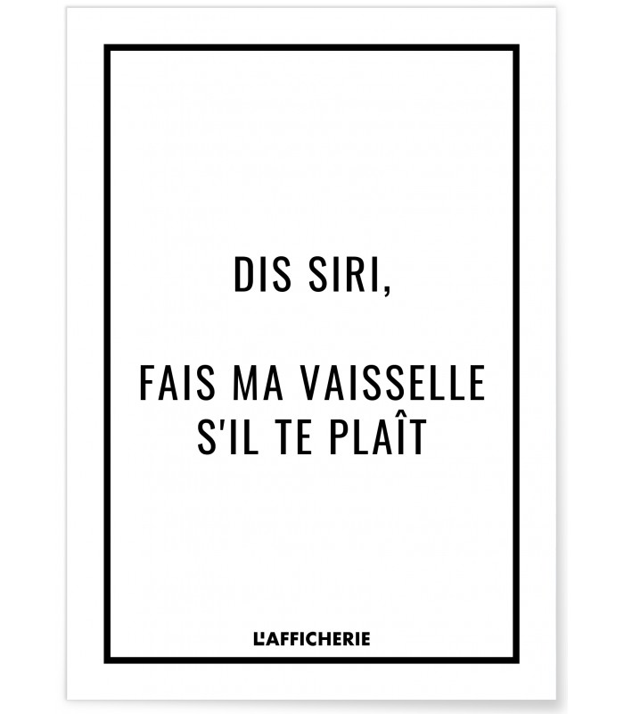 Affiche "Dis Siri"