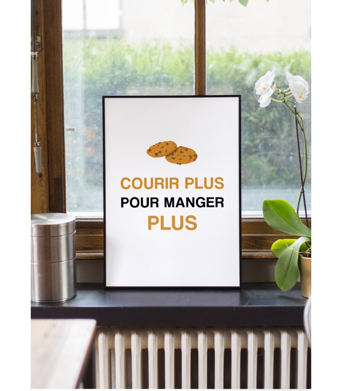 Affiche "Courir plus pour manger plus"