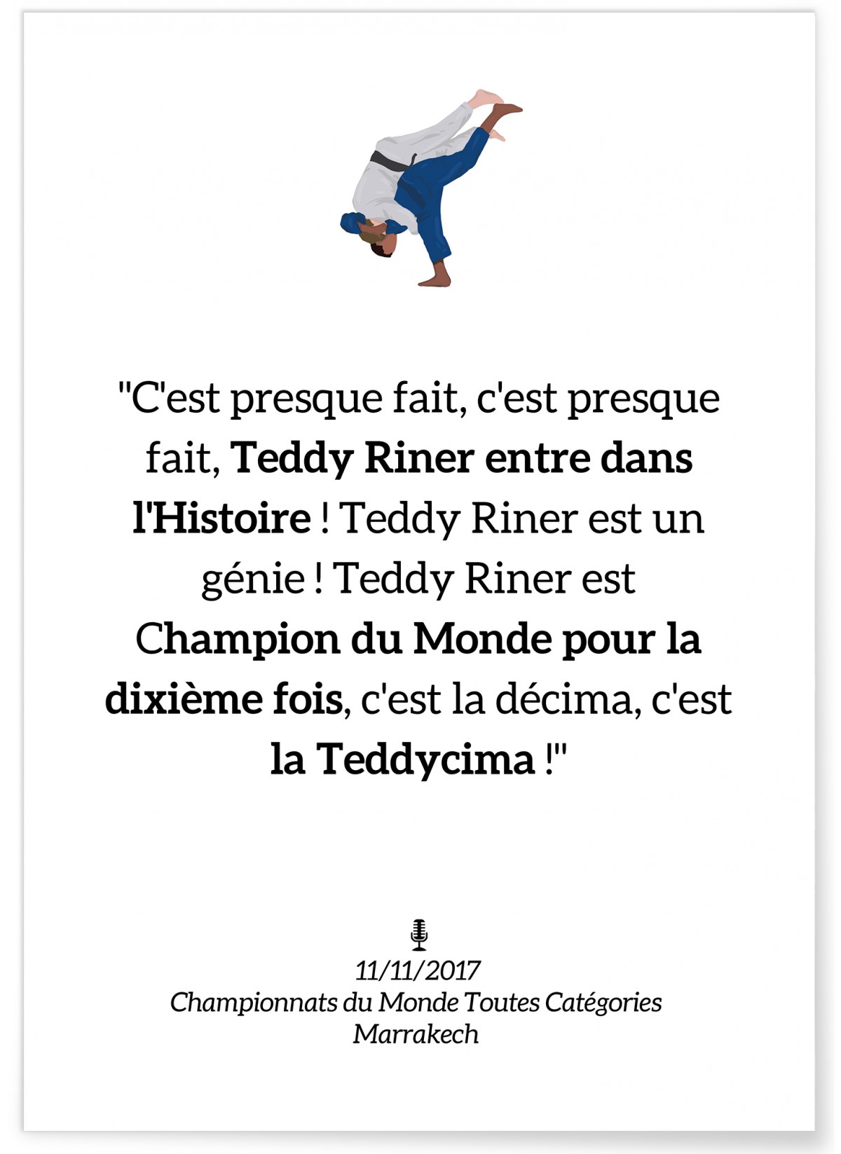 Affiche Judo Teddy Riner