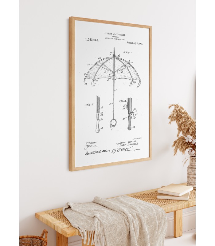 Affiche Brevet Parapluie