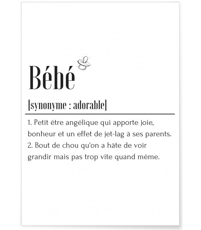 Affiche Définition Bébé 2