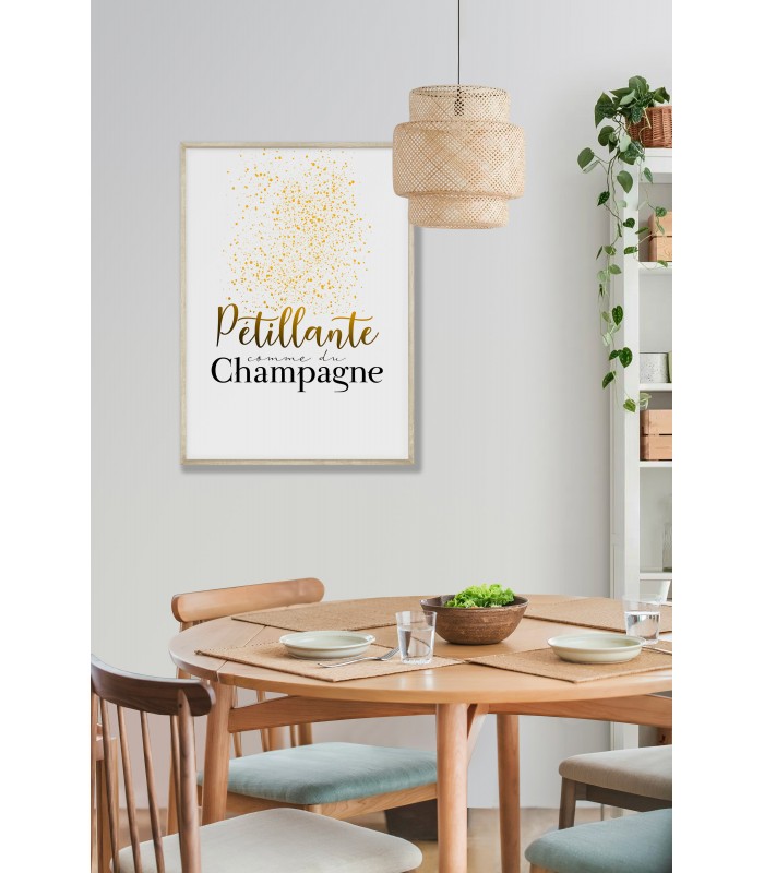 Poster "Pétillante comme du champagne"