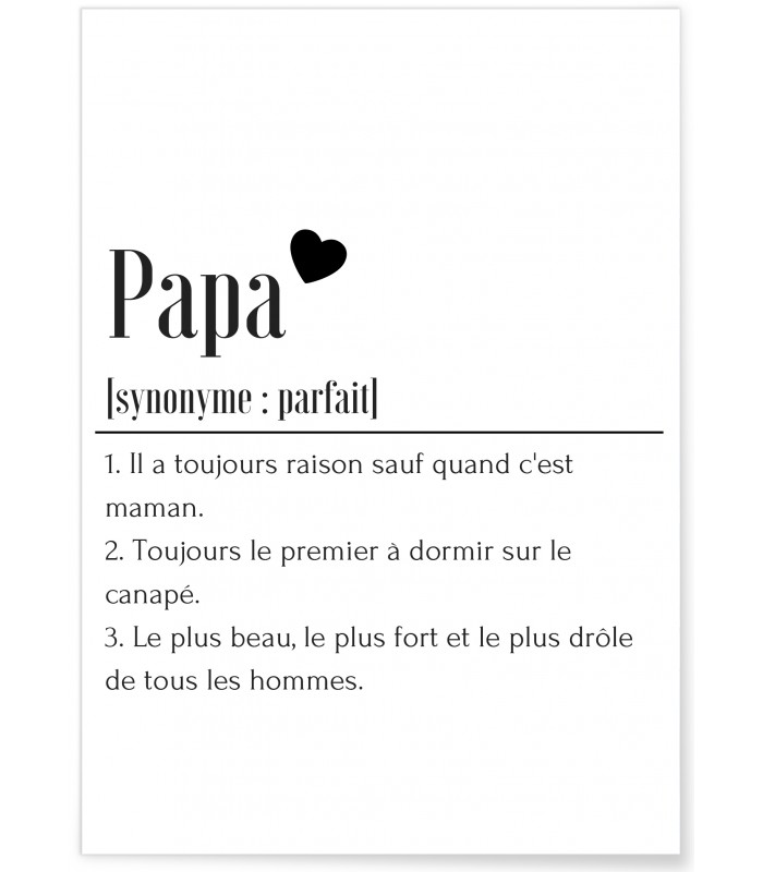 Affiche Définition Papa 2