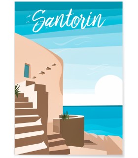 Affiche Santorin
