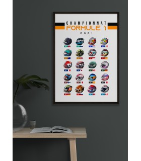 Affiche "Championnat Formule 1 2021"