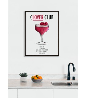 Affiche Cocktail Clover Club