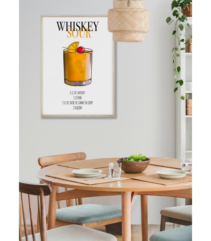 Affiche Cocktail Whiskey Sour