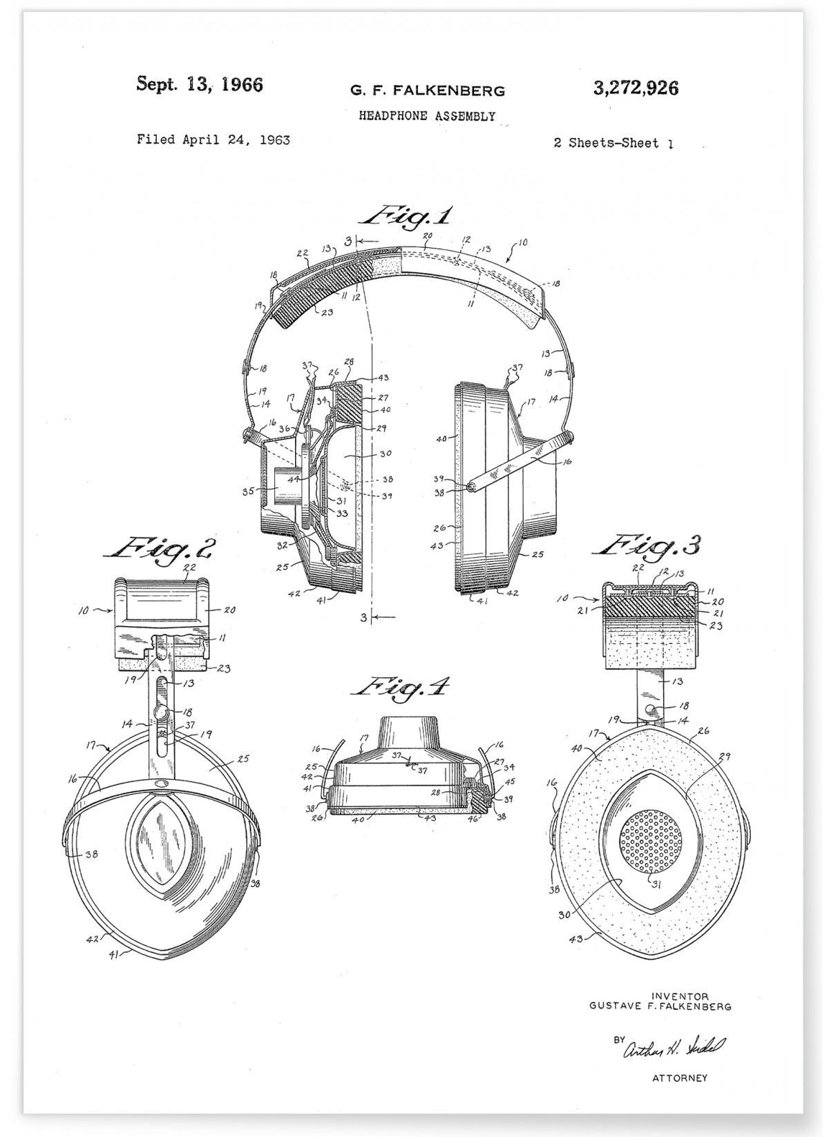 Affiche Brevet Casque